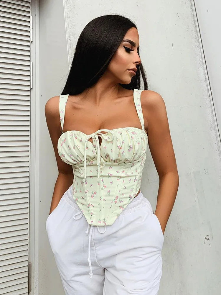 Clearance !! 2023 Sexy Lace Busiter Vest Tops Fashion Backless Streetwear Y2k Clothes Nightclub Party Tanks Cami Crop Top Women