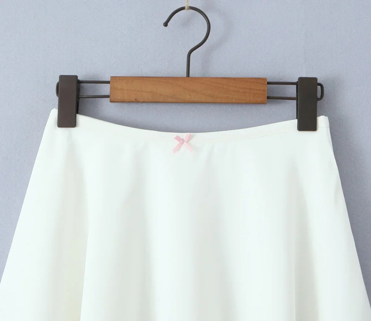 Nordsdom2024 White Sweet Skirt Bow High Waist A-lined Swing Mini Umbrella Skirt Short Skater Skirts Women's Clothing